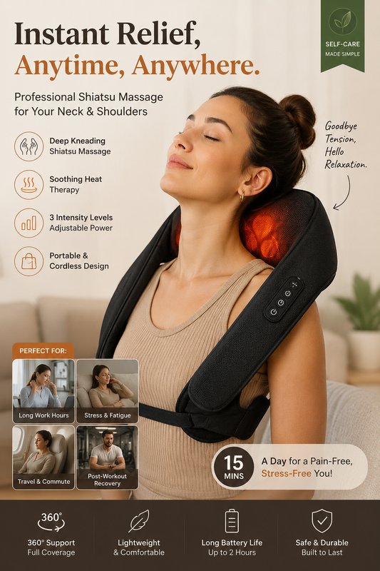 Shiatsu Neck & Shoulder Massager With Heat